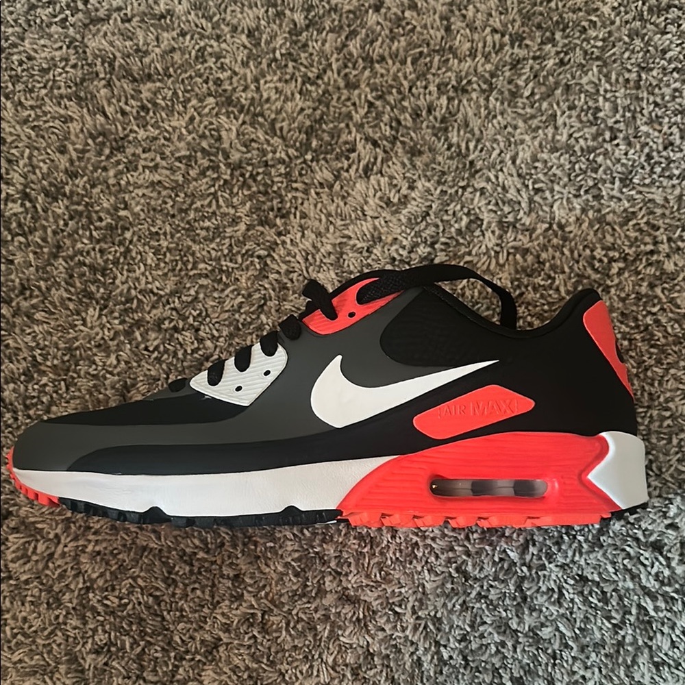Nike Golf Air Max Black and Bright Red Sneakers